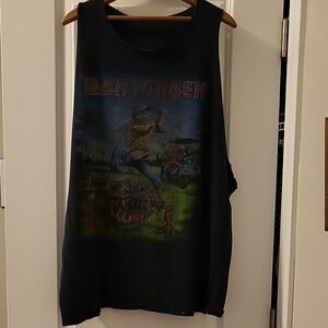 Iron Maiden Black Graphic Tank Top